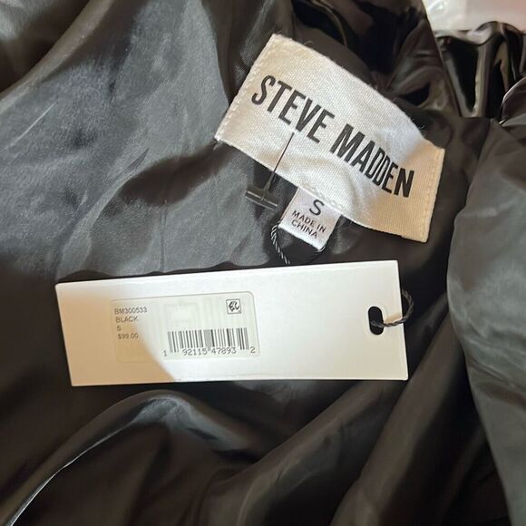 Steve Madden Eden Puffer Coat Black Nwt Size Small - Picture 5 of 8